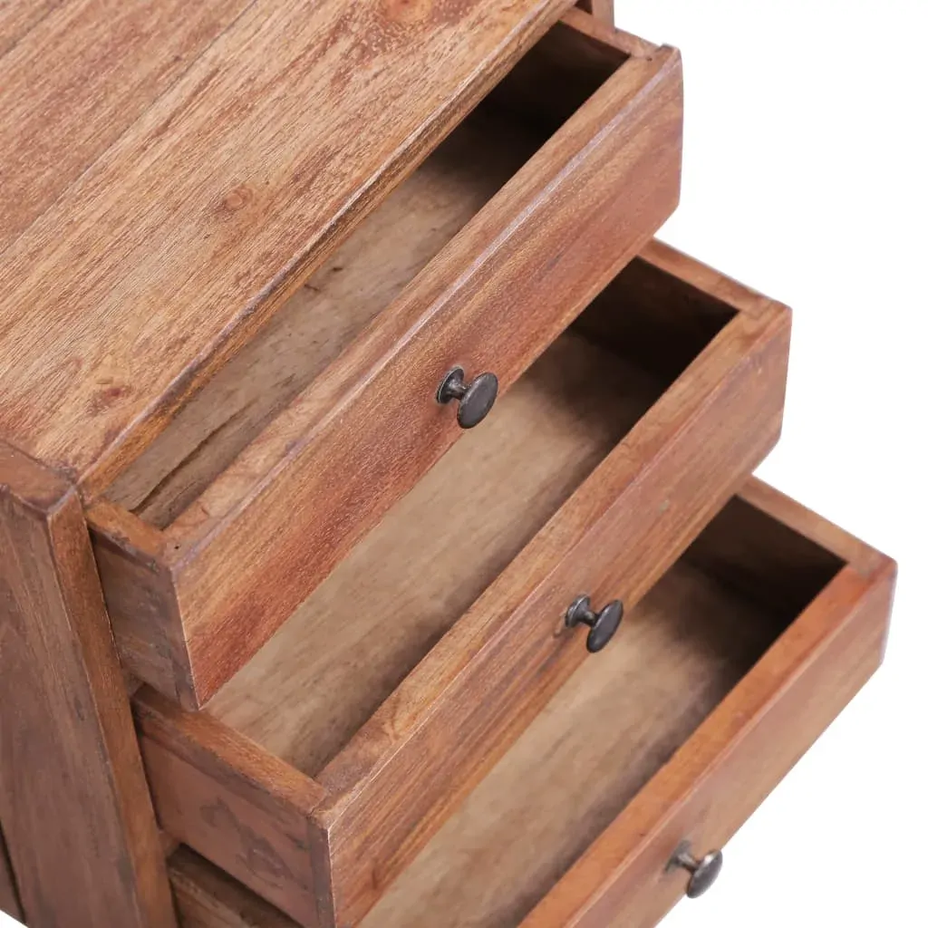 Bedside Cabinet with 3 Drawers 35x25x35 cm Solid Mahogany Wood Price