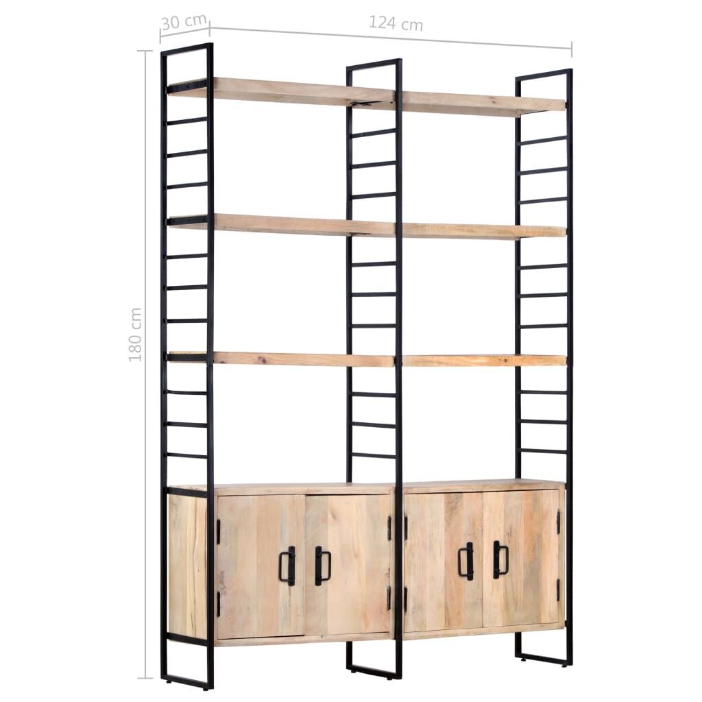 4-Tier Bookcase 124x30x180 cm Solid Mango Wood Price