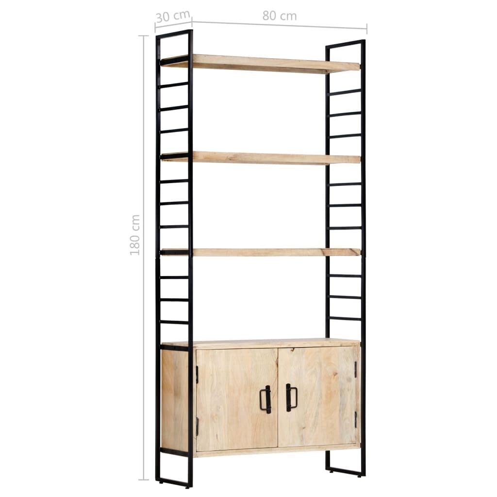 4-Tier Bookcase 80x30x180 cm Solid Mango Wood Price