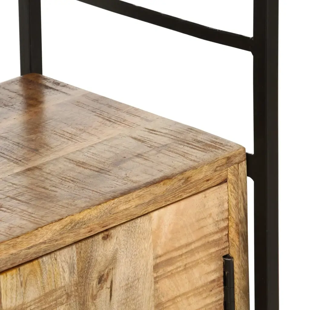 4-Tier Bookcase 80x30x180 cm Rough Mango Wood Price