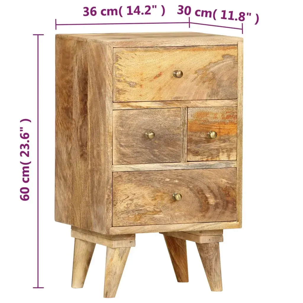 Bedside Cabinet 36x30x60 cm Solid Mango Wood Price