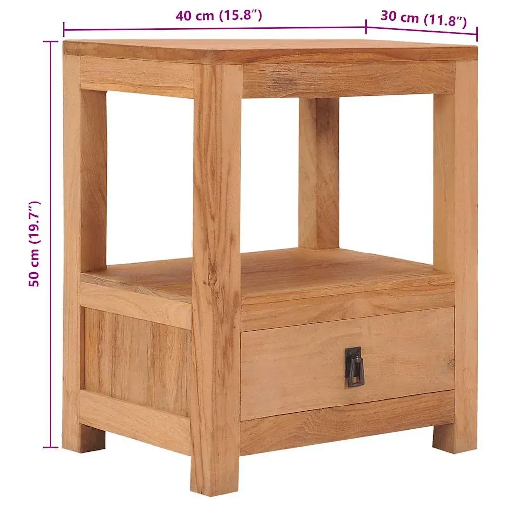 Bedside Cabinet 40x30x50 cm Solid Teak Wood Price