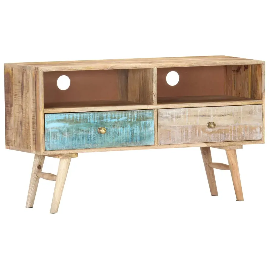 TV Cabinet 88x30x50 cm Solid Mango Wood Price