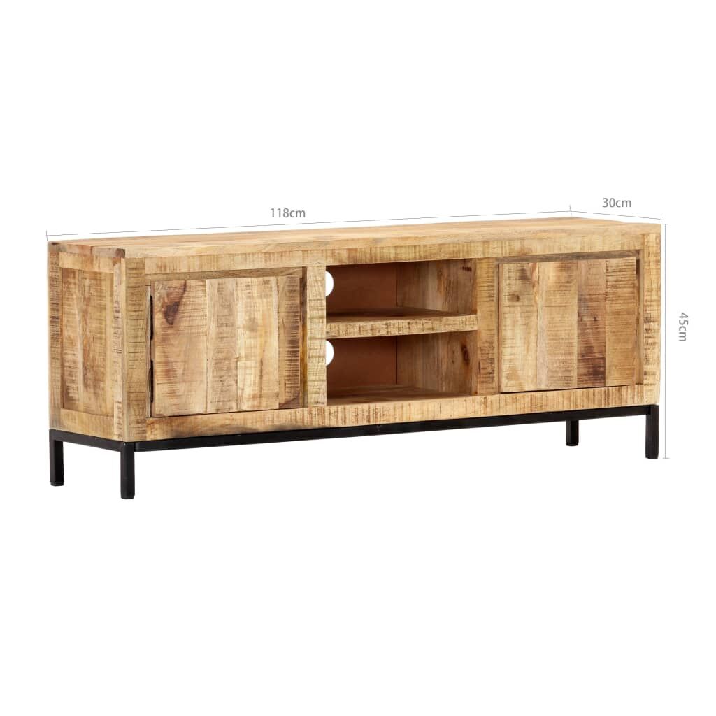 TV Cabinet 118x30x45 cm Solid Mango Wood Price