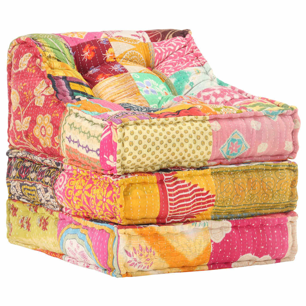 Modular Pouffe Patchwork Fabric Price