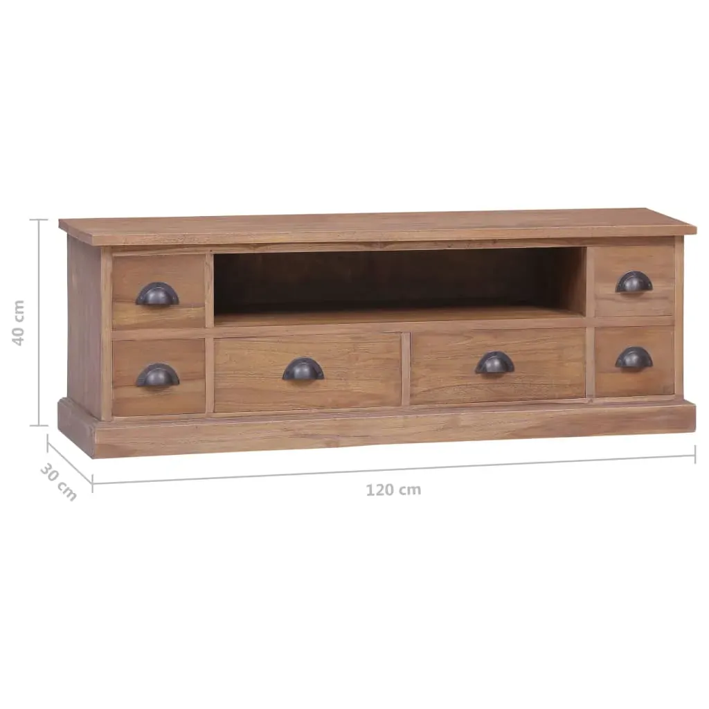 TV Cabinet 120x30x40 cm Solid Teak Wood Price