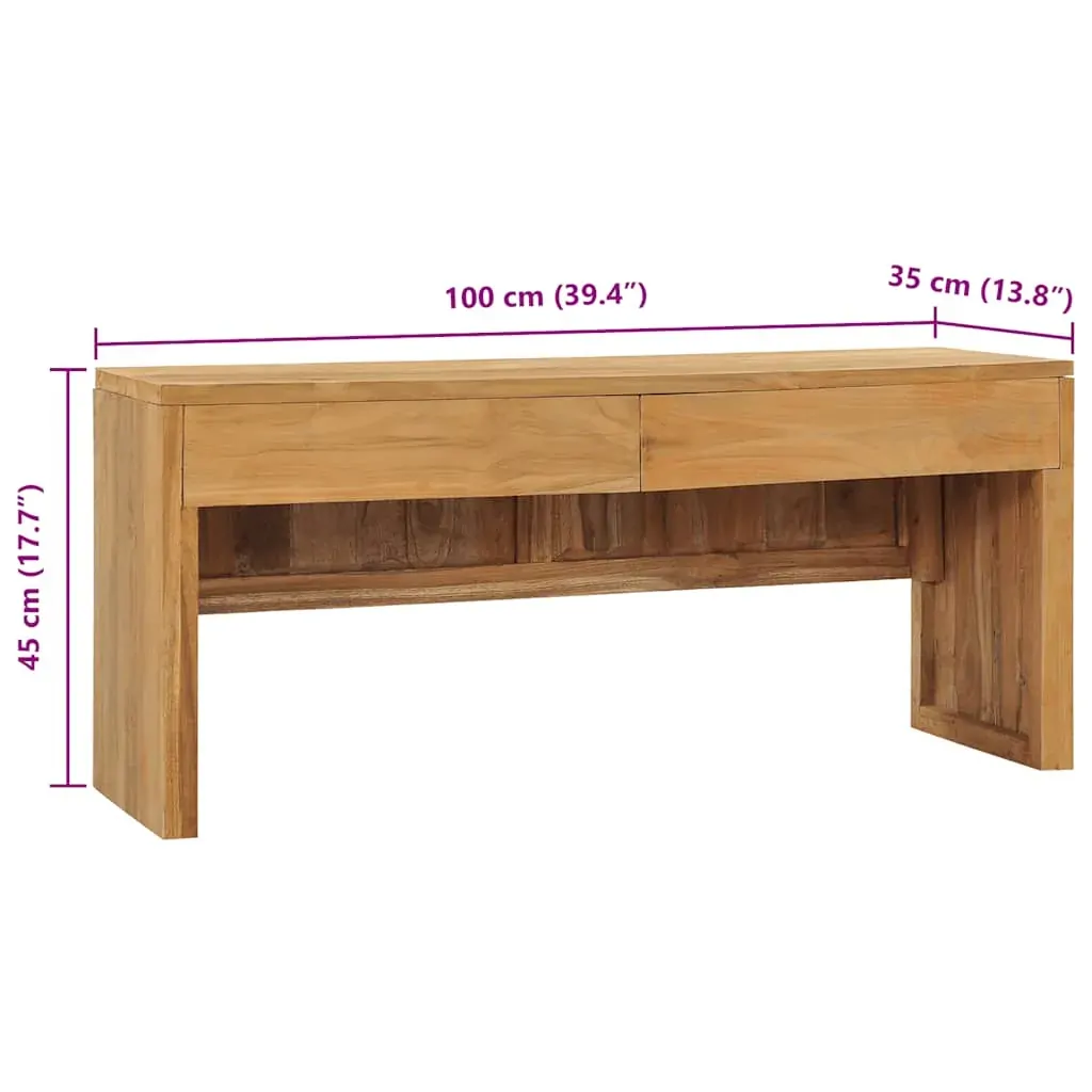 TV Cabinet 100x35x45 cm Solid Teak Wood Price
