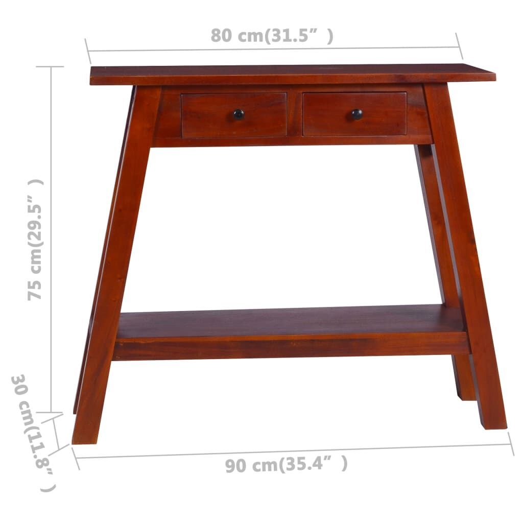 Console Table Classical Brown 90x30x75cm Solid Mahogany Wood Price