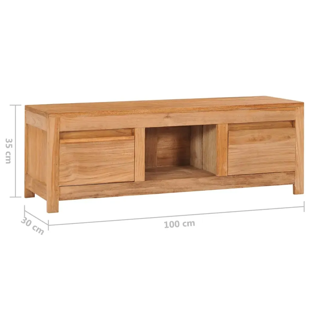 TV Cabinet 100x30x35 cm Solid Teak Wood Price