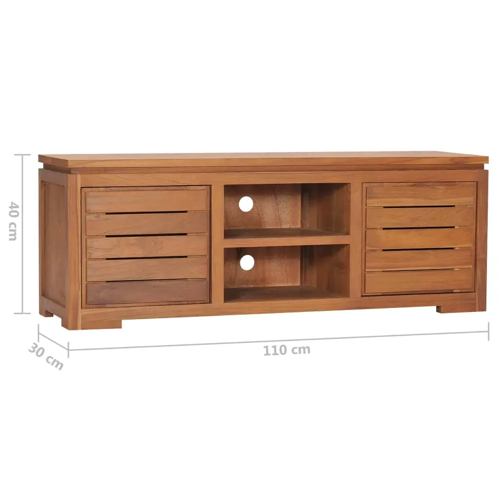 TV Cabinet 110x30x40 cm Solid Teak Wood Price