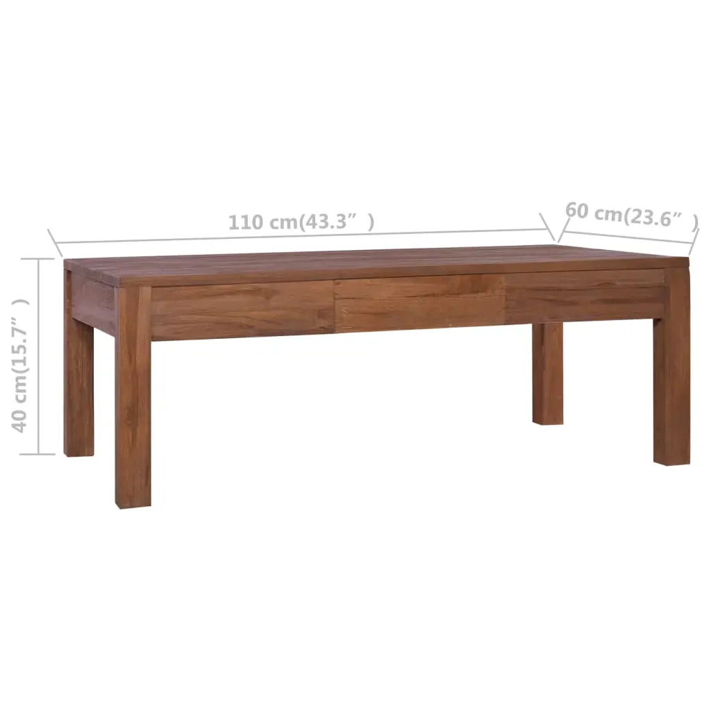 Coffee Table 110x60x40 cm Solid Teak Wood Price