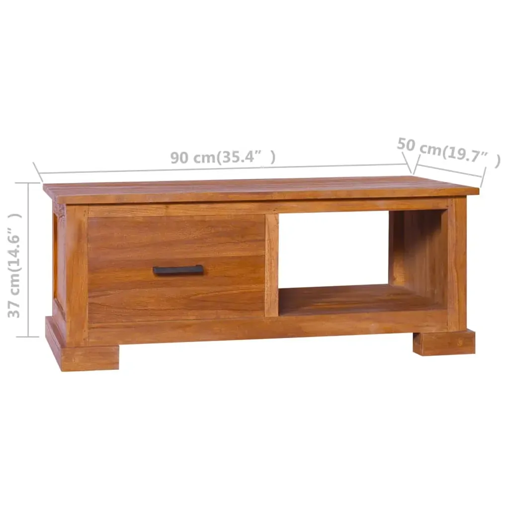TV Cabinet 90x50x37 cm Solid Teak Wood Price