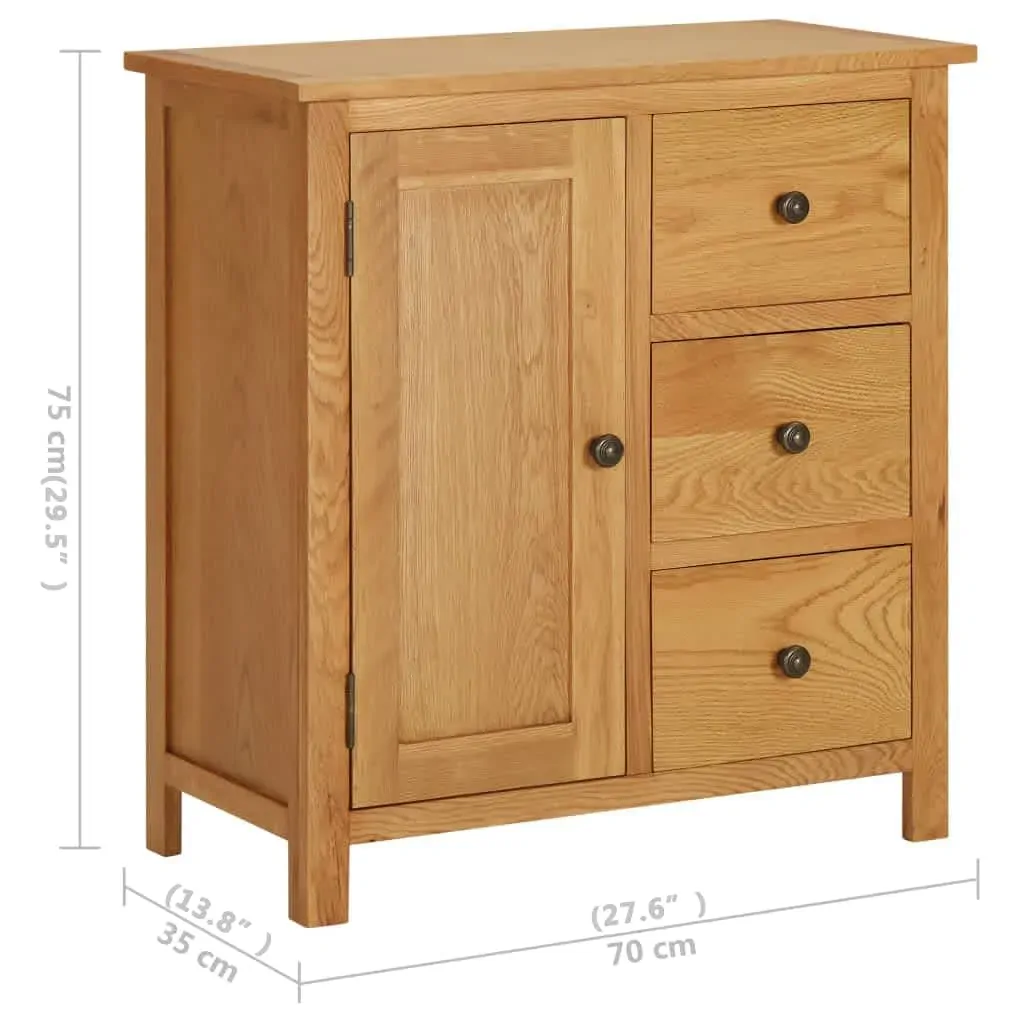 Cupboard 70x35x75 cm Solid Oak Wood Price