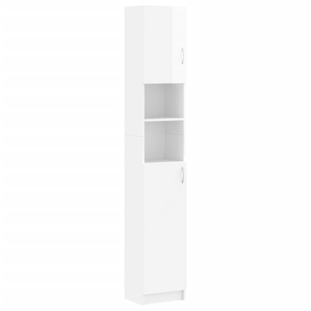 Washing Machine Cabinet Set High Gloss White Engineered Wood Price