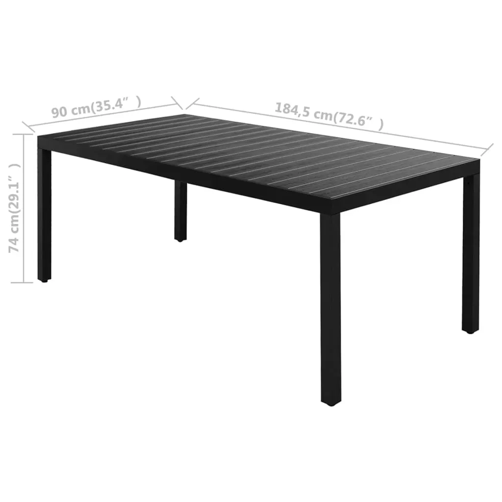 9 Piece Garden Dining Set PVC Rattan Black Price
