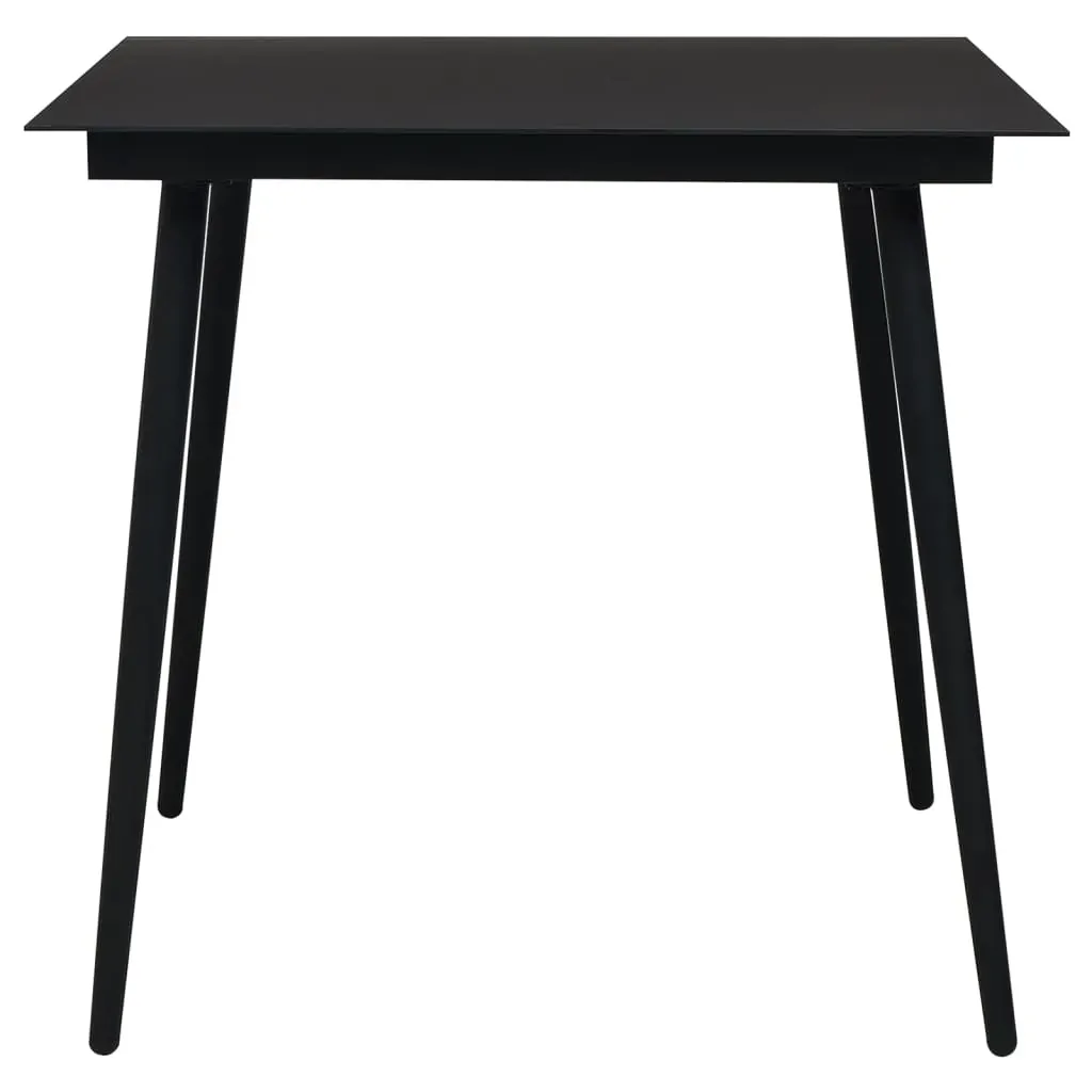3 Piece Garden Dining Set Black PVC Rattan Price