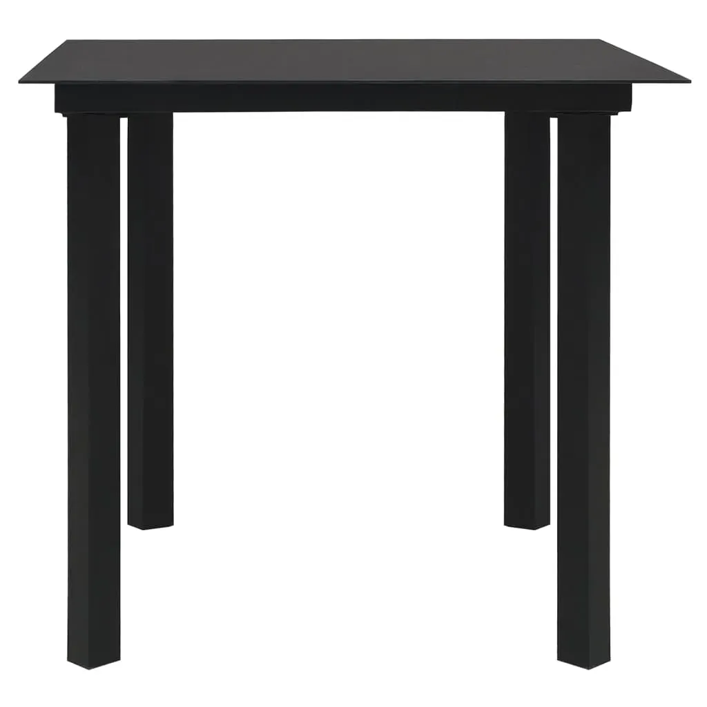 3 Piece Garden Dining Set Black PVC Rattan Price