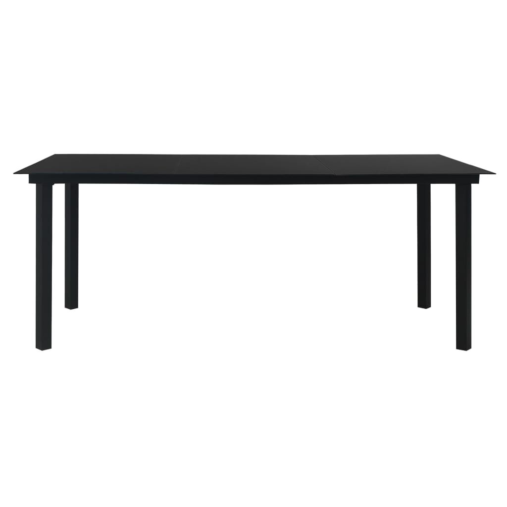 9 Piece Garden Dining Set Black PVC Rattan Price