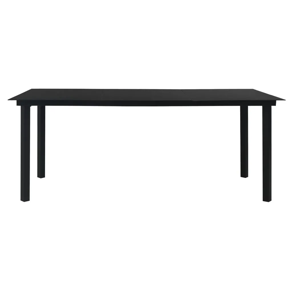 9 Piece Garden Dining Set Black PVC Rattan Price