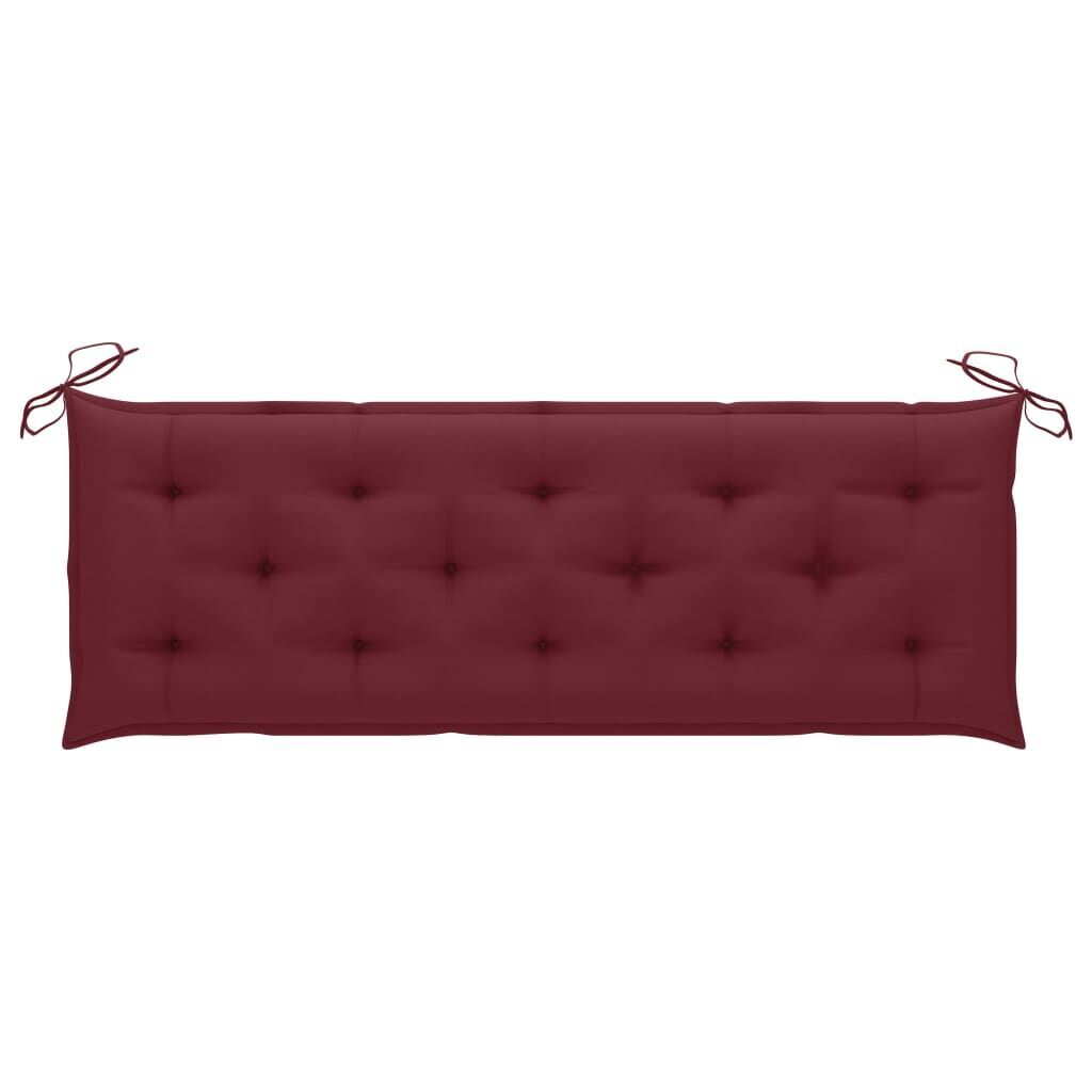 3-Seater Garden Bench with Cushion 150 cm Solid Eucalyptus Wood Price