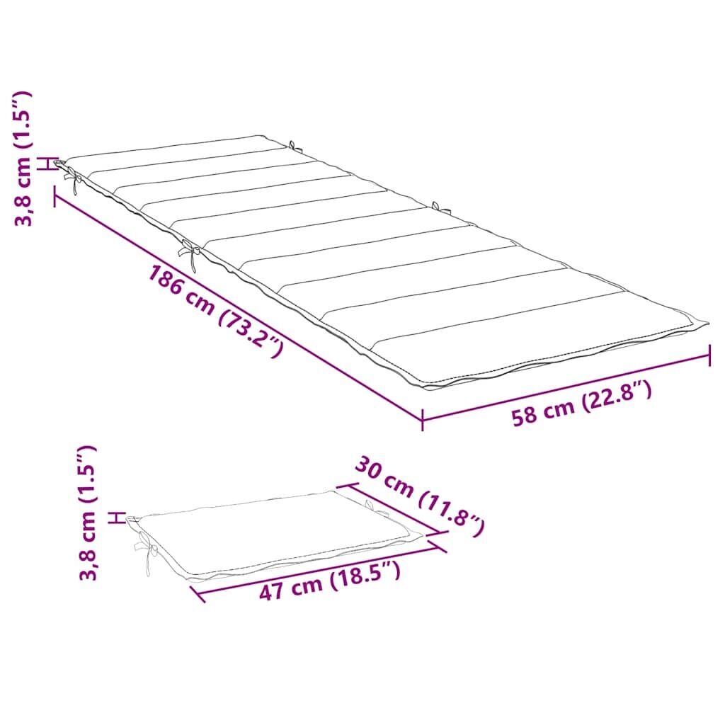 Garden Sun Lounger with Table and Cushion Solid Acacia Wood Price