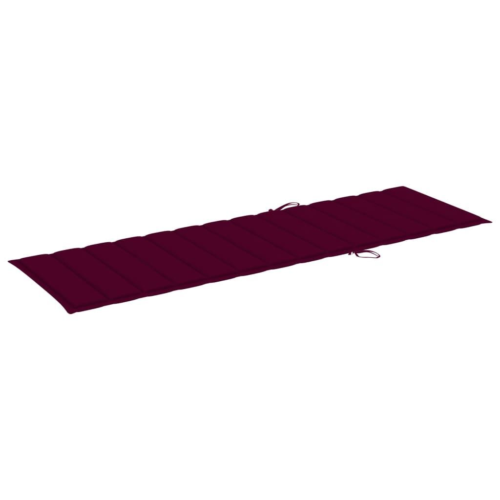 Sun Lounger with Cushion Solid Acacia Wood Price