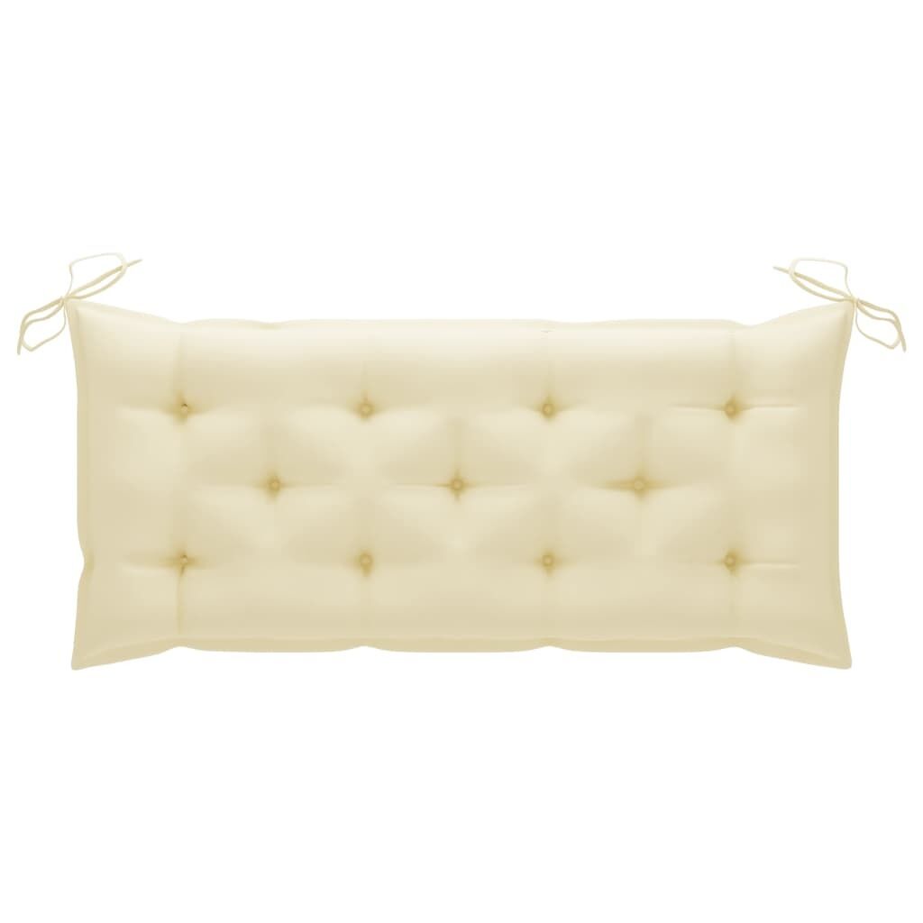 Garden Bench with Cushion 120 cm Solid Acacia Wood Price