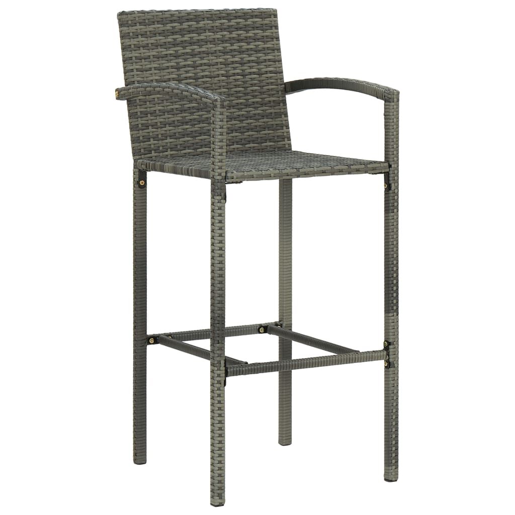 5 Piece Garden Bar Set Grey Price