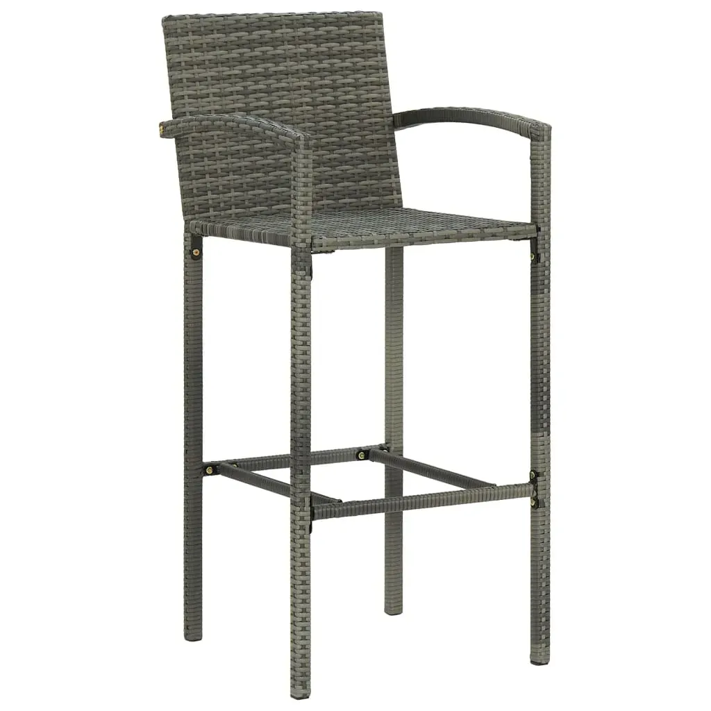 7 Piece Garden Bar Set Grey Price
