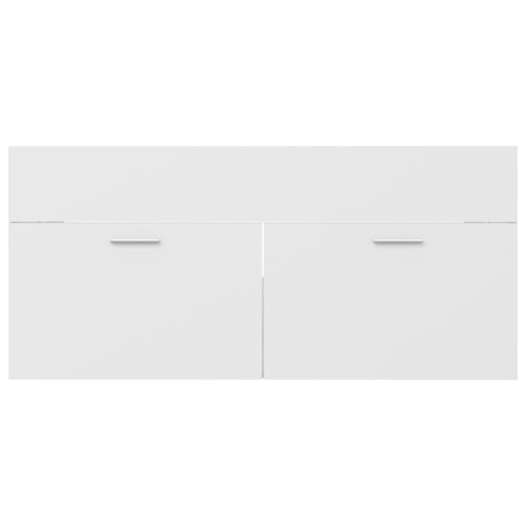 Bathroom Furniture Set White Engineered Wood Price