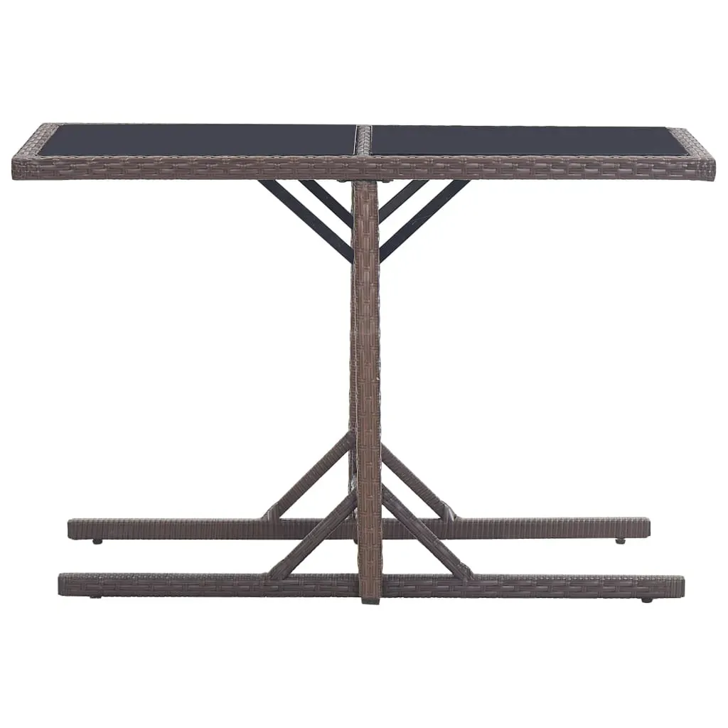 3 Piece Garden Dining Set Brown Price