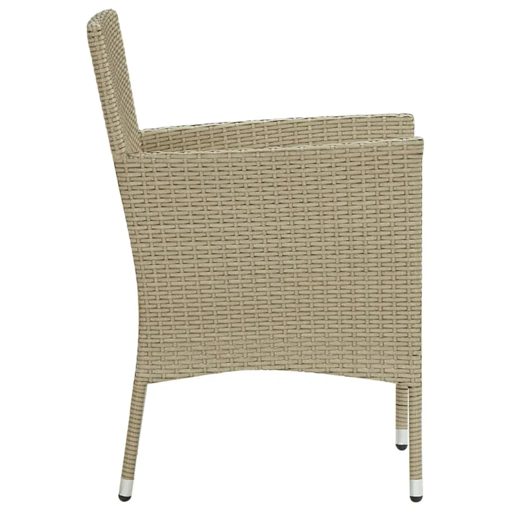 3 Piece Garden Dining Set Beige Price