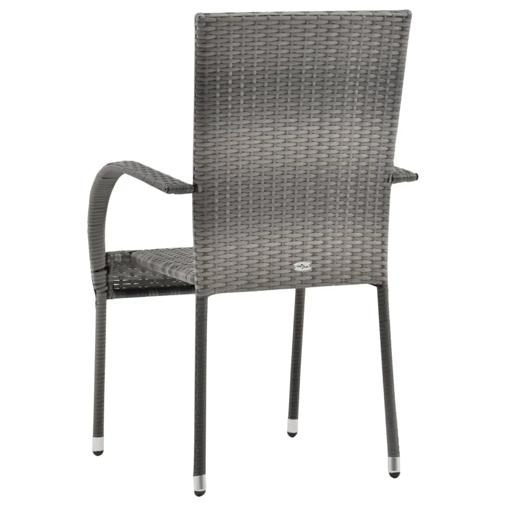 3 Piece Garden Dining Set Grey Price