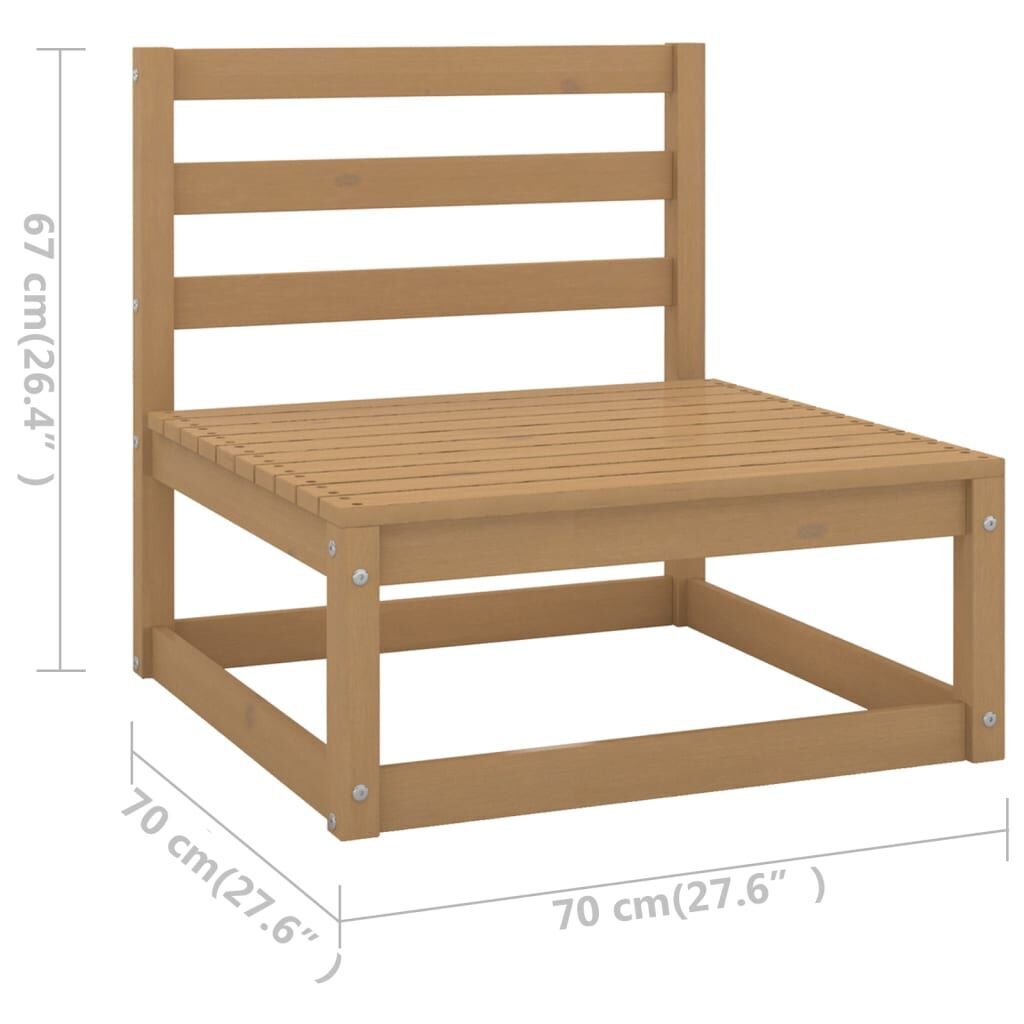 10 Piece Garden Lounge Set Solid Pinewood Price