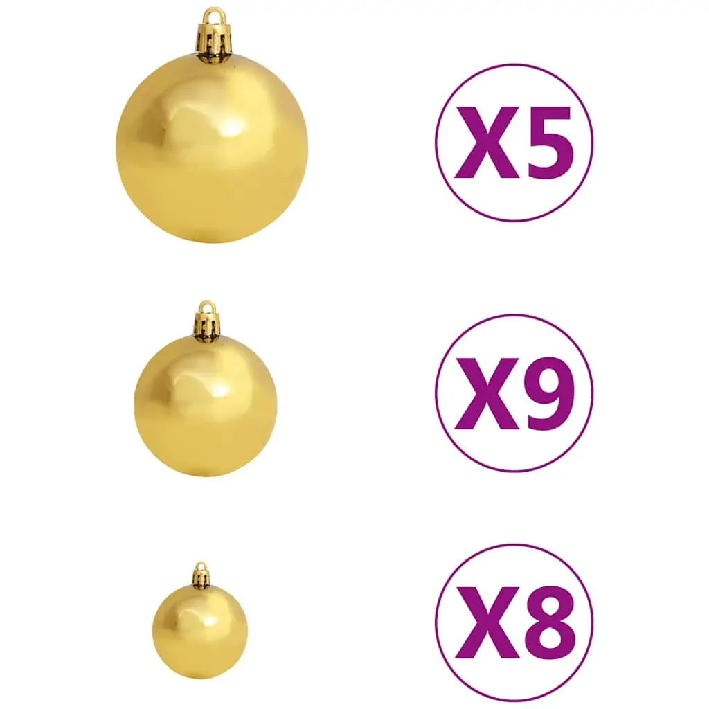 Artificial Pre-lit Christmas Tree with Ball Set Blue 120 cm PVC Price