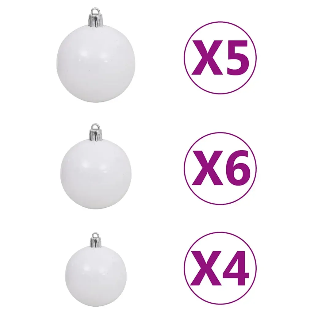 Artificial Pre-lit Christmas Tree with Ball Set Blue 120 cm PVC Price