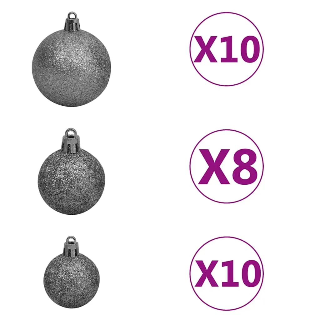 Artificial Pre-lit Christmas Tree with Ball Set Blue 240 cm PVC Price