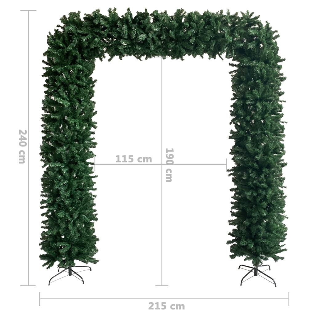 Christmas Tree Arch with LEDs Green 240 cm Price