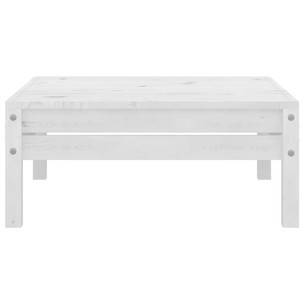 5 Piece Garden Lounge Set White Solid Pinewood Price