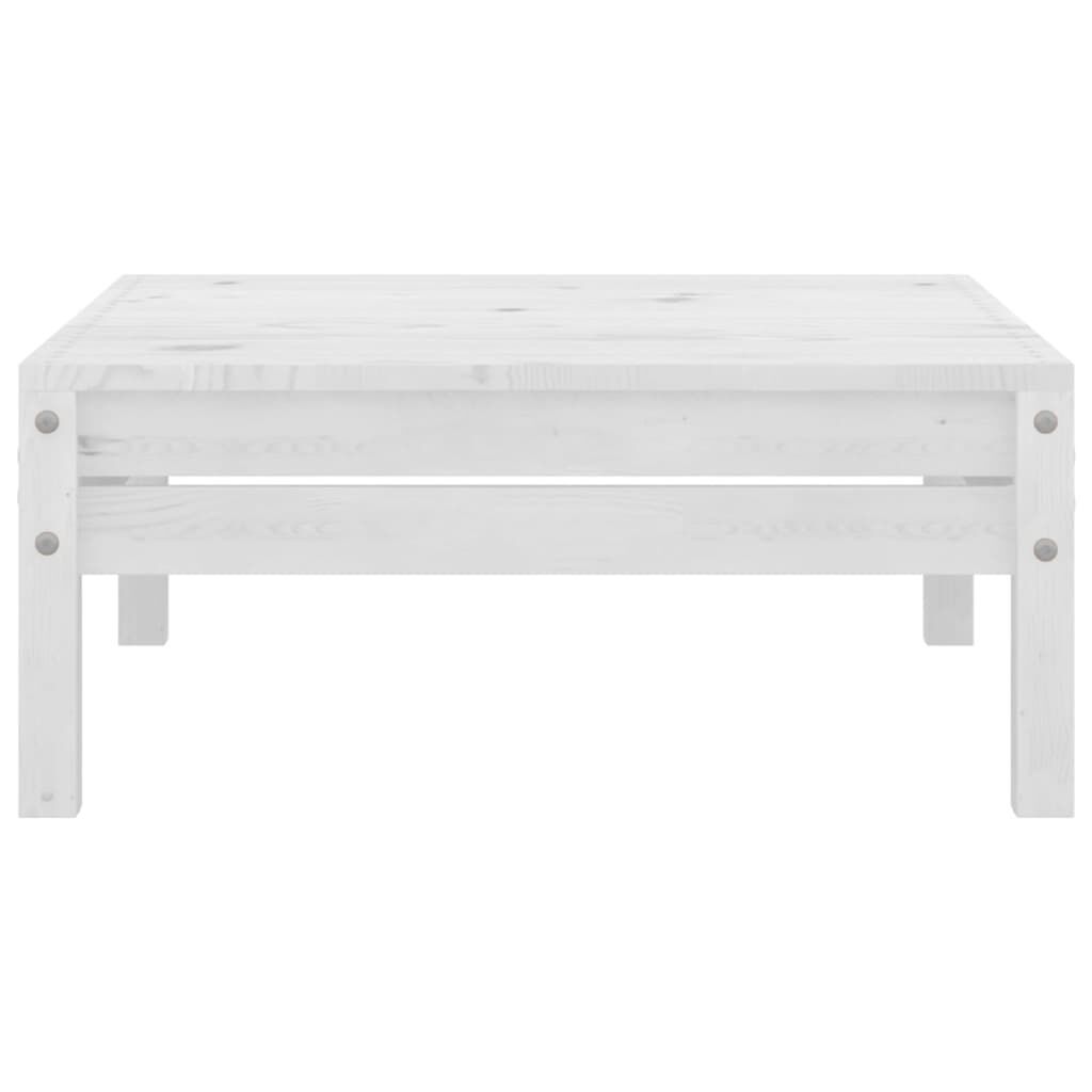9 Piece Garden Lounge Set White Solid Pinewood Price