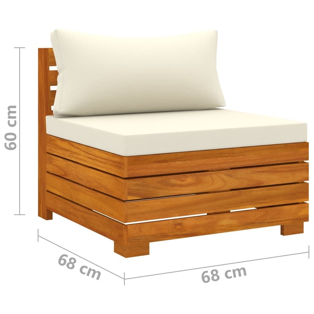 10 Piece Garden Lounge Set with Cushions Solid Wood Acacia Price