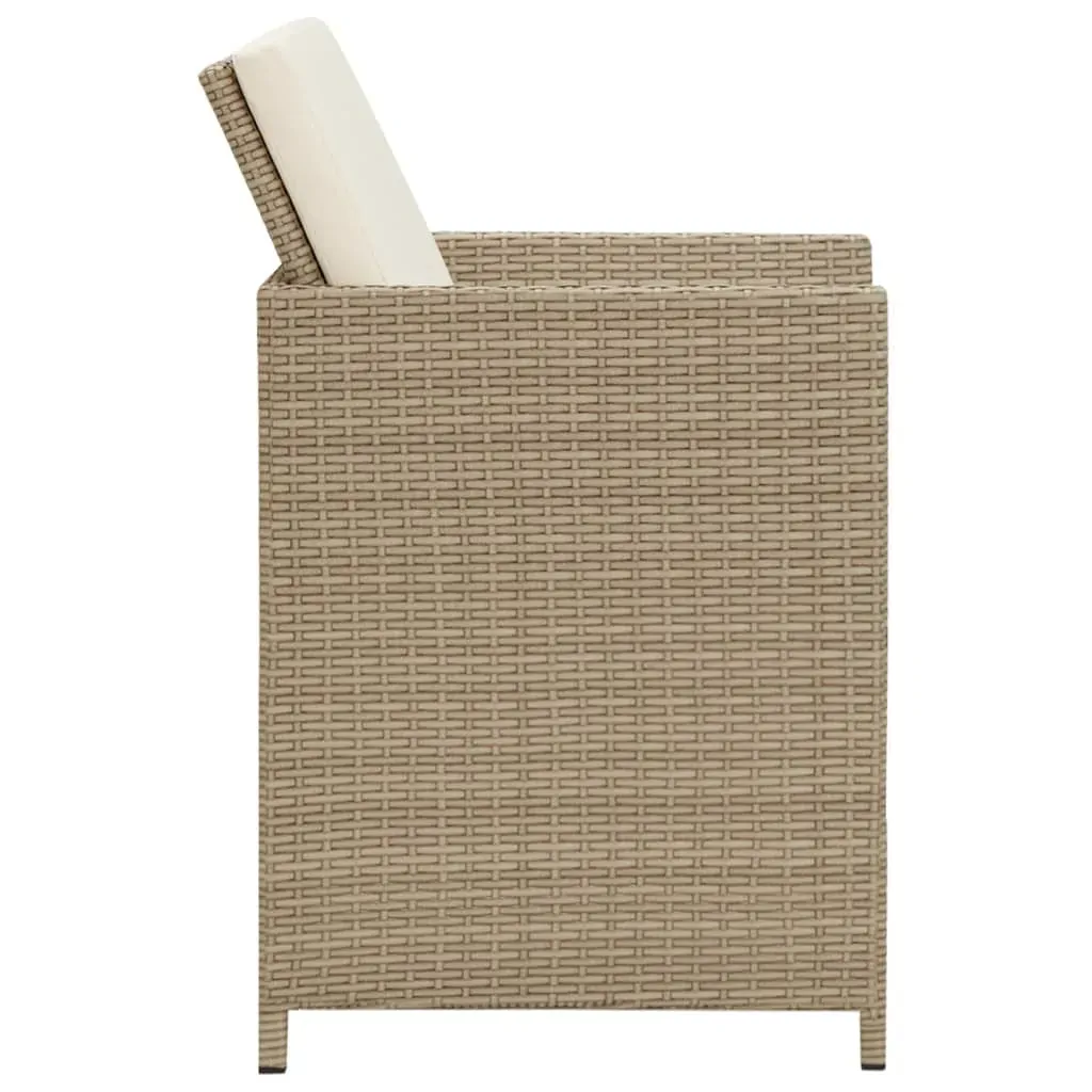 3 Piece Garden Dining Set with Cushions Beige Price