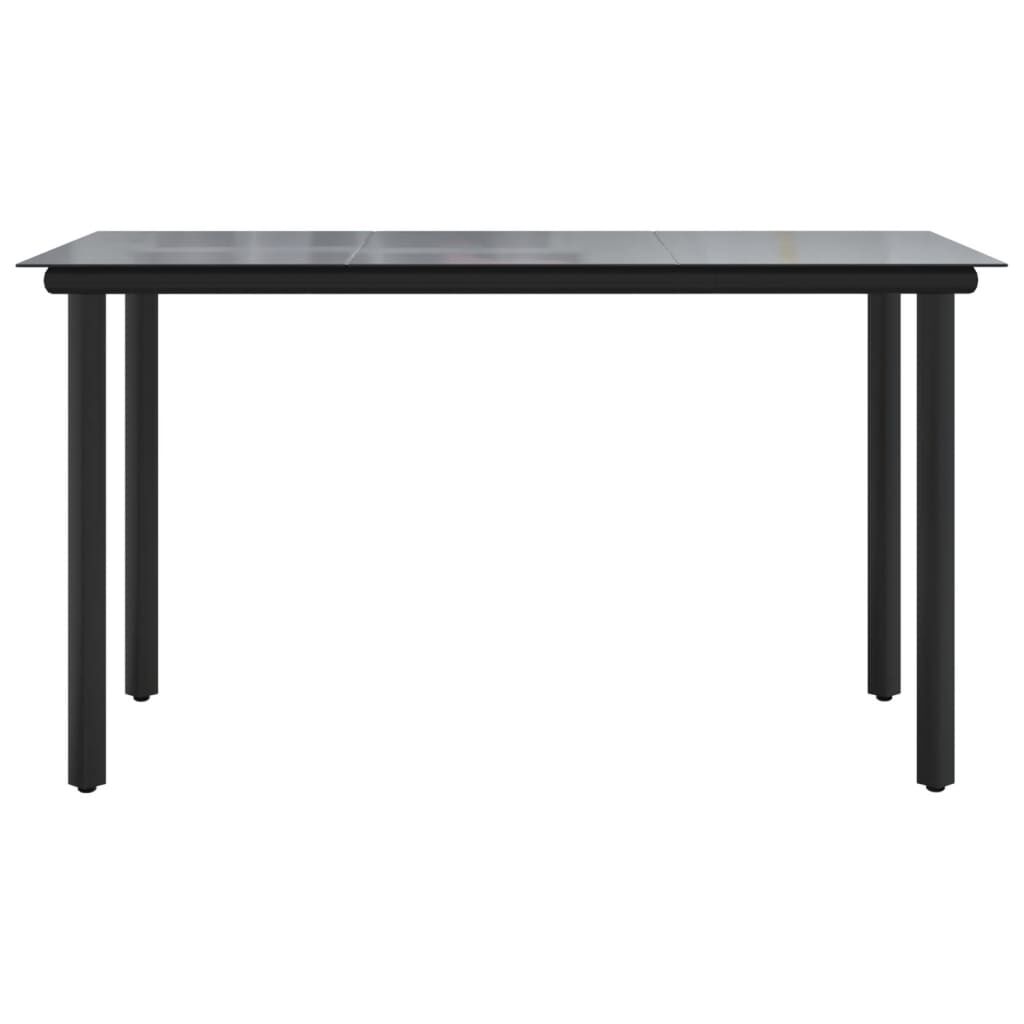 9 Piece Garden Dining Set Black PVC Rattan Price
