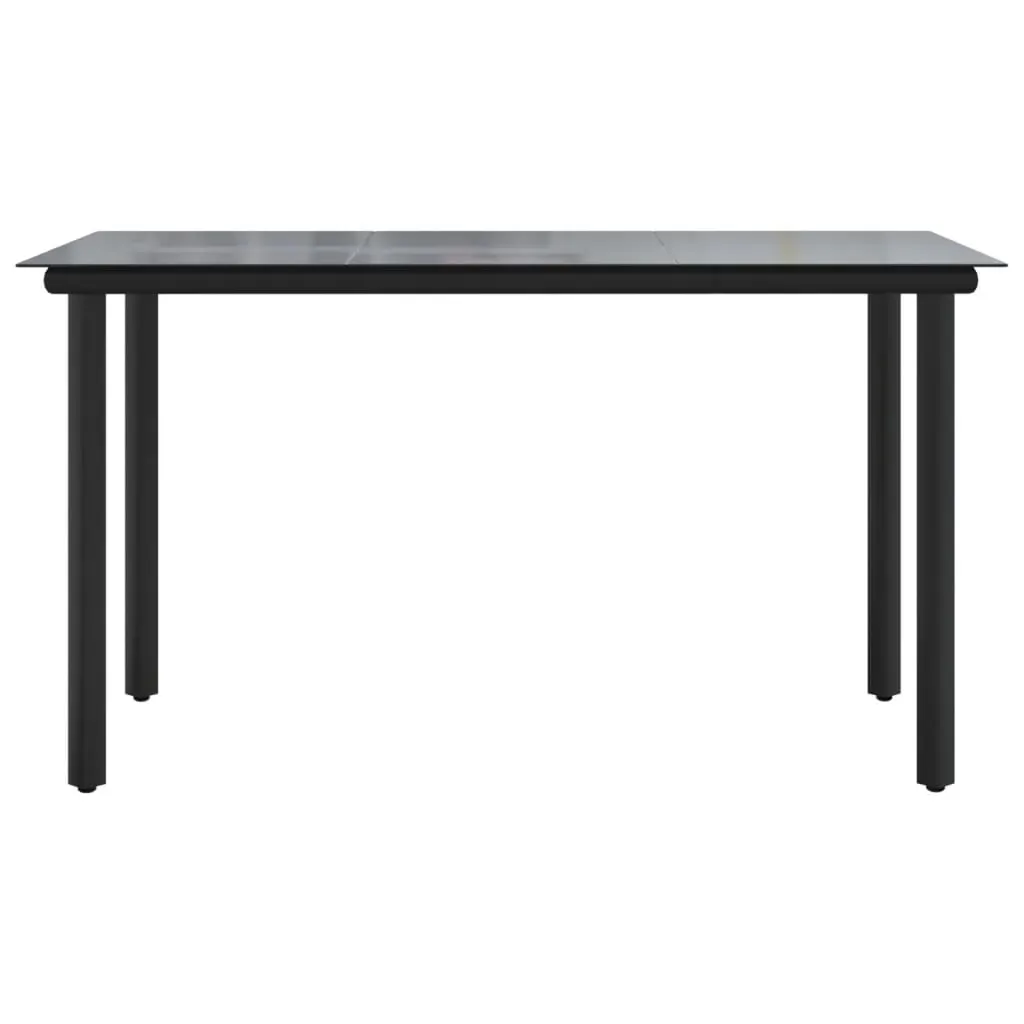 9 Piece Garden Dining Set Black PVC Rattan Price