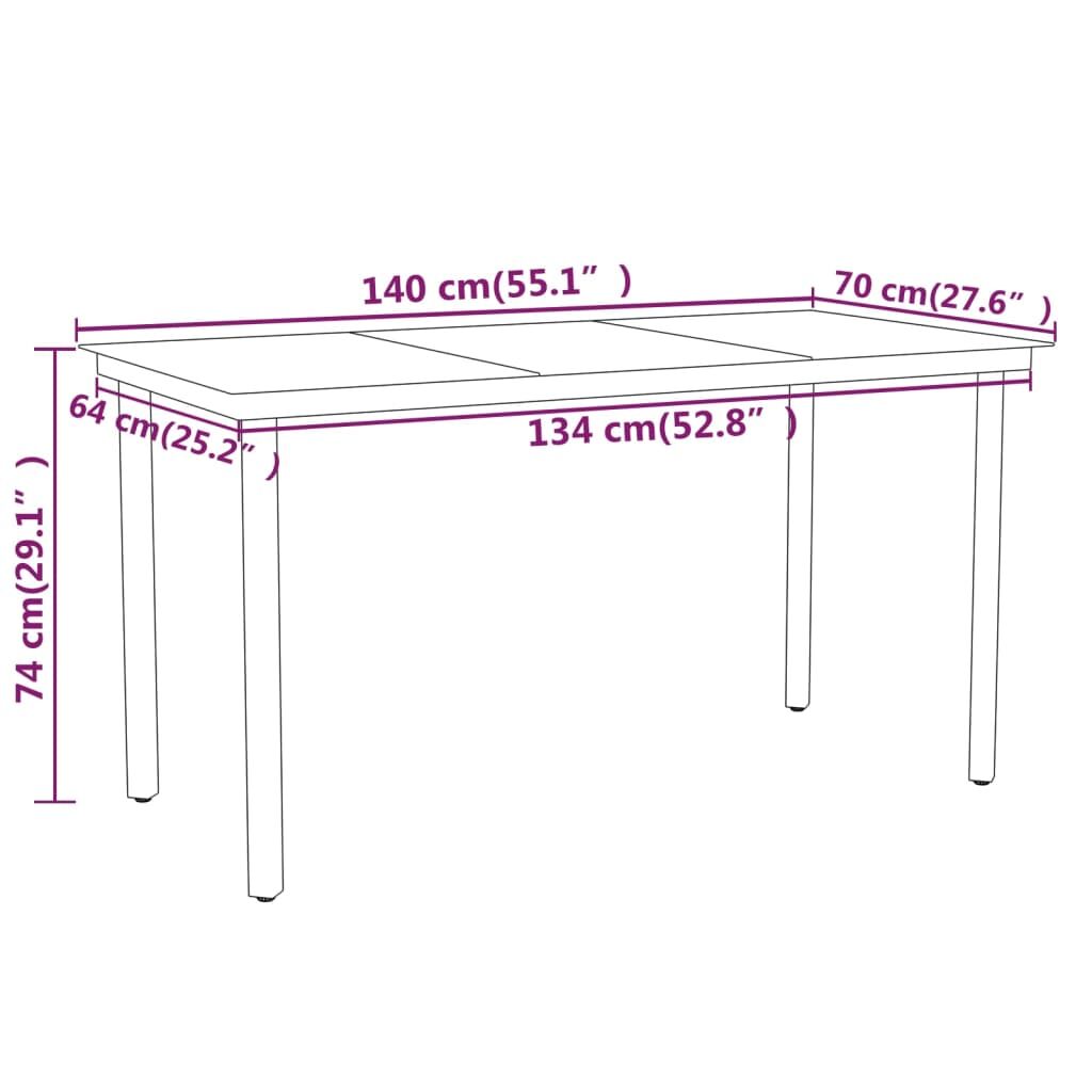 7 Piece Garden Dining Set Black Price