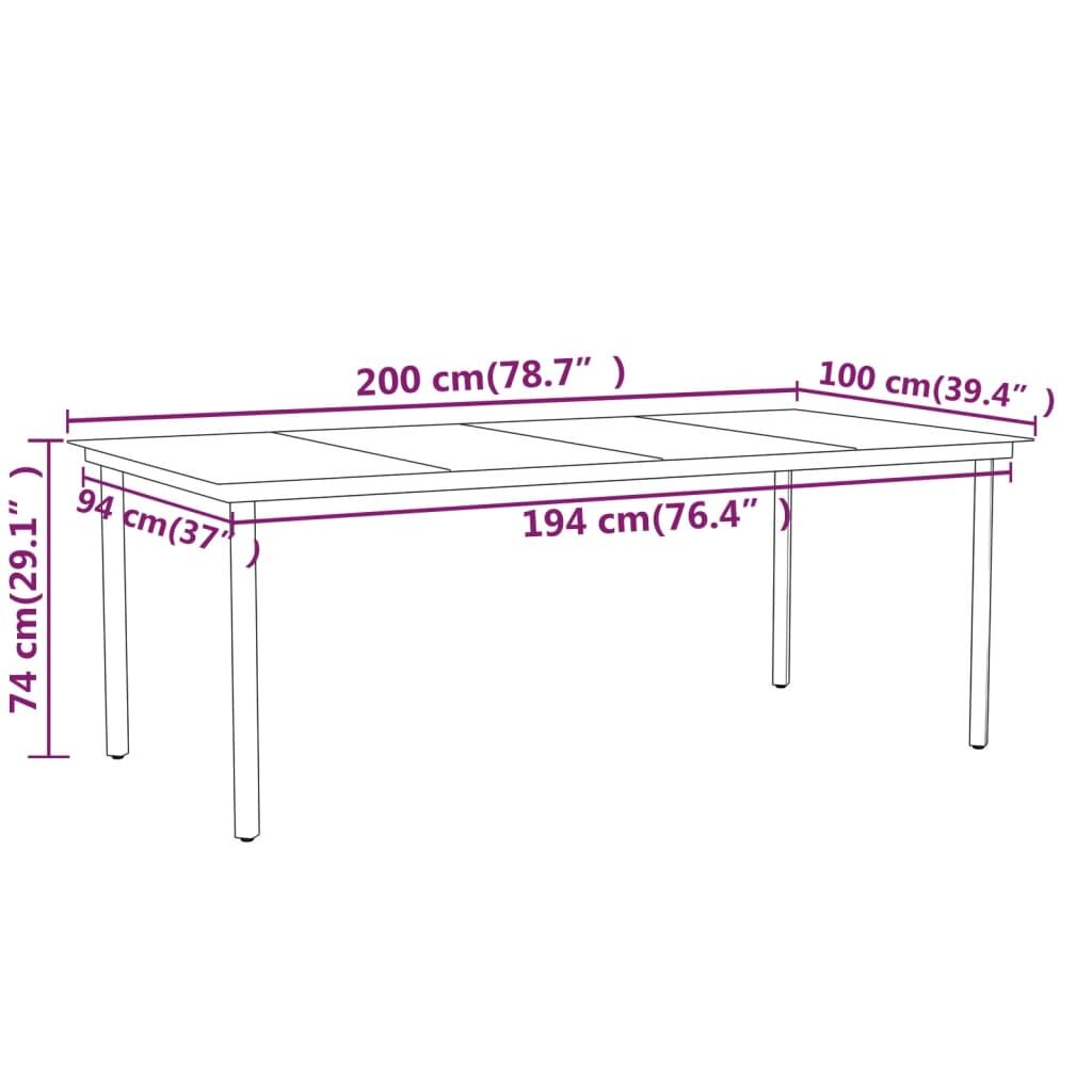 9 Piece Garden Dining Set Grey Price