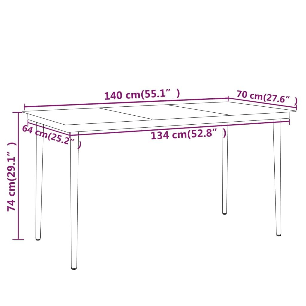 7 Piece Garden Dining Set Black Price