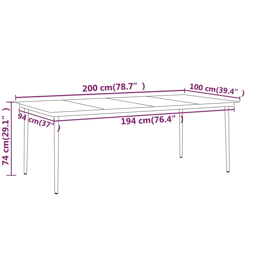 7 Piece Garden Dining Set Black Price