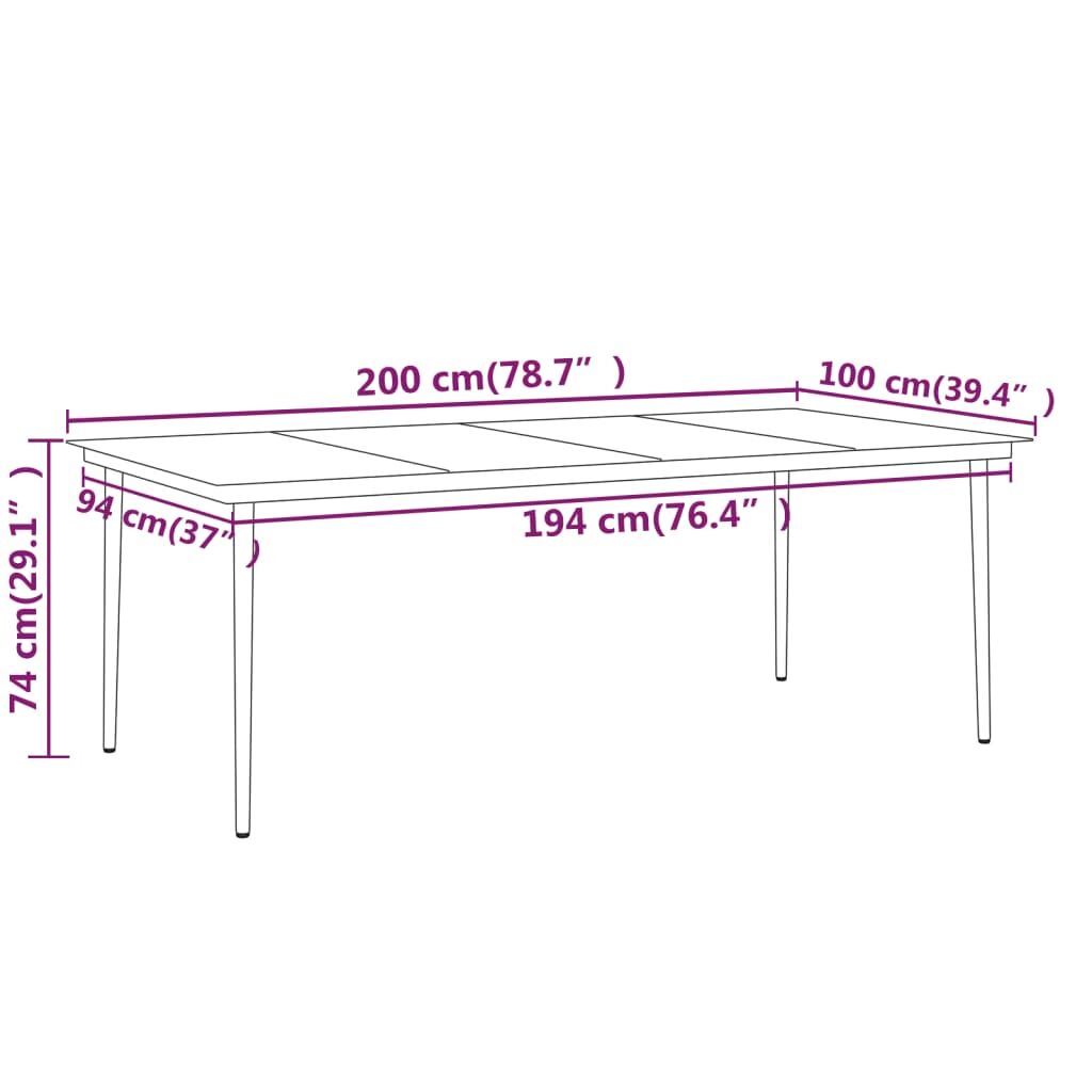 9 Piece Garden Dining Set Black Price