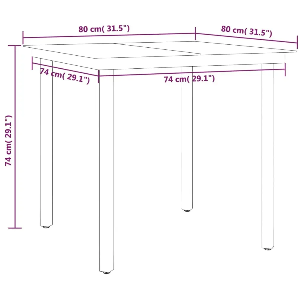 5 Piece Garden Dining Set Anthracite Price